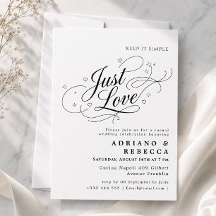 Convite de Casamento Just Love