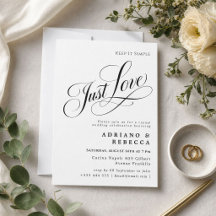 Convite de Casamento Just Love