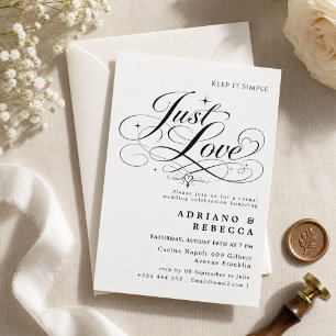 Convite de Casamento Just Love
