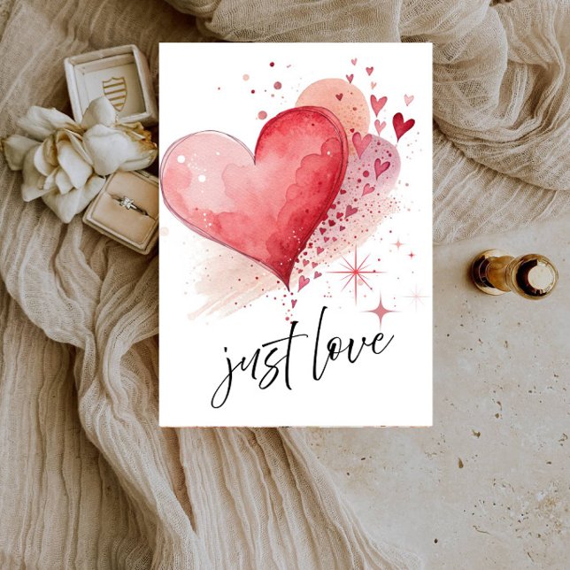 Convite de Casamento Just Love Hearts Casamento-Ro (Criador carregado)