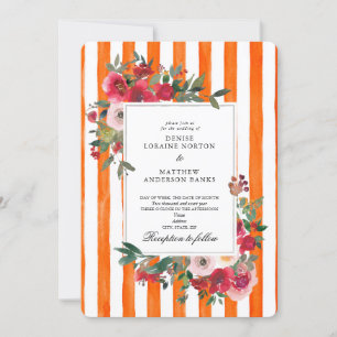 Convite de Casamento "Laranja Tigre" Pantone