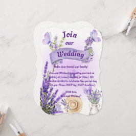 Convite de Casamento Lavanda