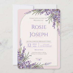 Convite de Casamento Lavanda