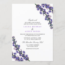 Convite de Casamento Lavanda Elegante
