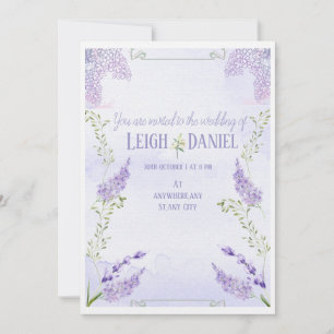 Convite de casamento Lilacs