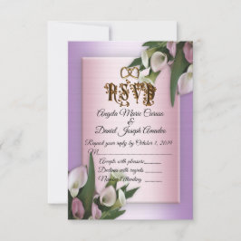 Convite de casamento lírios calla RSVP