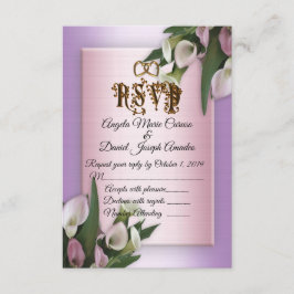Convite de casamento lírios calla RSVP