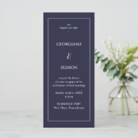 Convite de Casamento Longo Minimalista
