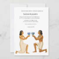 Convite de Casamento Lótus Real Egípcio