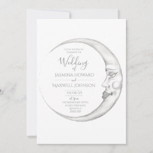 Convite de Casamento Lua Crescente