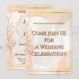 Convite de Casamento Luxo em Ouro