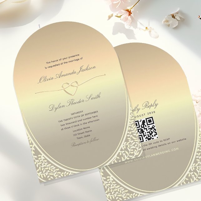 Convite de Casamento Luxuoso com Folha de Ouro e C (Criador carregado)