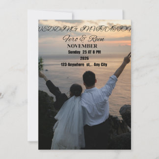 Convite de Casamento Luxuoso e Elegante – Romântic