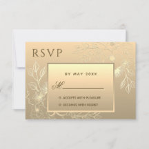 Convite de Casamento Luxuoso Elegante Floral com R