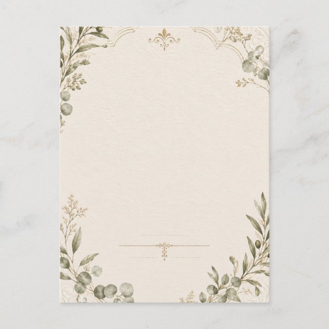 Convite de Casamento Luxuoso – estilo Marfim Minim (Frente)