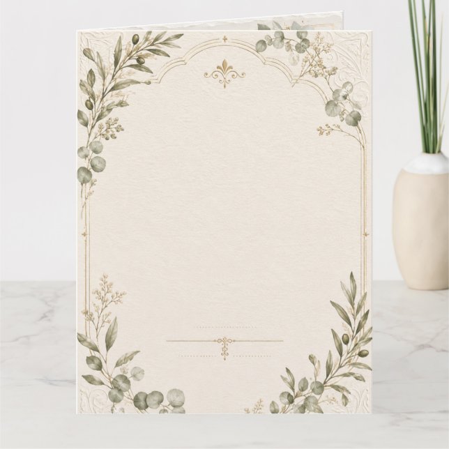 Convite de Casamento Luxuoso – estilo Marfim Minim (Frente)