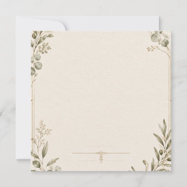 Convite de Casamento Luxuoso – estilo Marfim Minim (Frente)