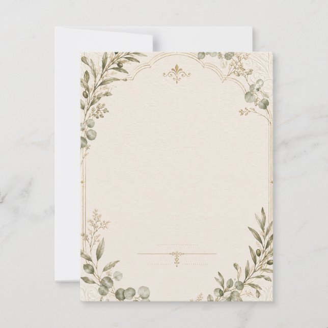 Convite de Casamento Luxuoso – estilo Marfim Minim (Frente)