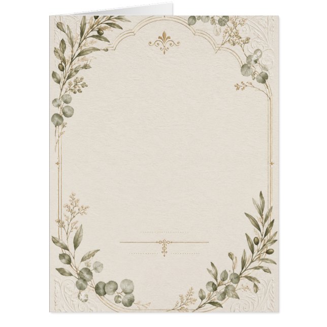 Convite de Casamento Luxuoso – estilo Marfim Minim (Frente)