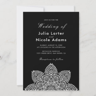 Convite de Casamento Luxuoso Geométrico Brilhante 