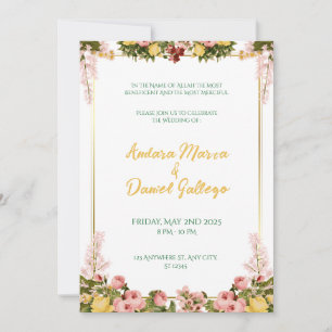 Convite de Casamento Luz Solar & Vegetação