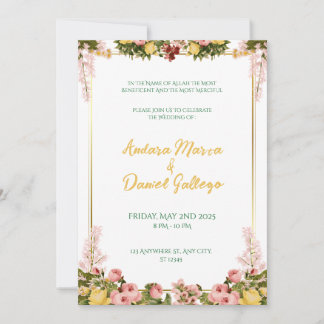 Convite de Casamento Luz Solar & Vegetação