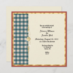 Convite de Casamento MacRae Conchra Tartan