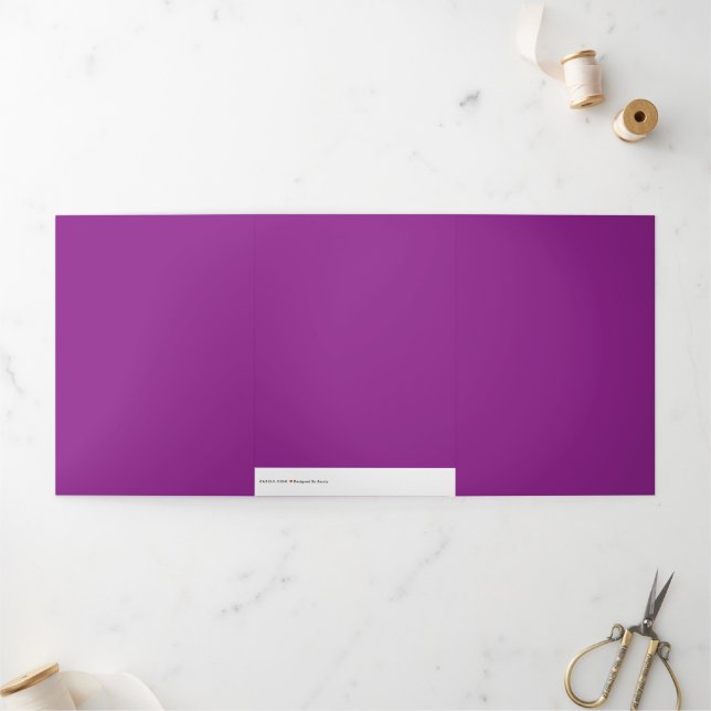 Convite de casamento magenta preto com estilo míni (Fora)