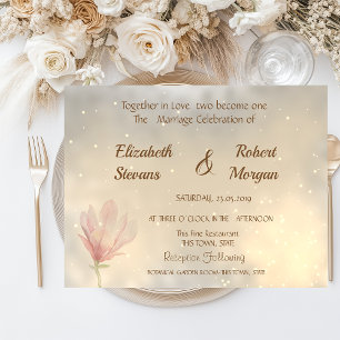 Convite de Casamento Magnólia Elegante