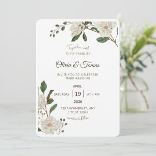 Convite de Casamento Magnólia Verdejante