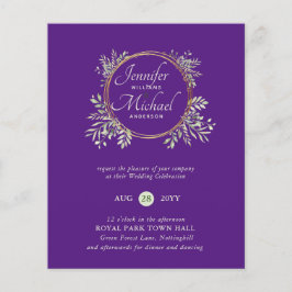 Convite de Casamento Mais Barato com Coroa de Folh