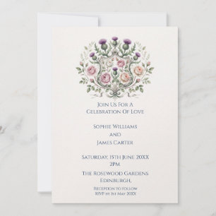 Convite de Casamento Mandala Floral Rosa