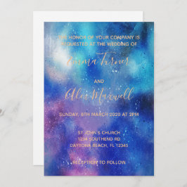Convite De Casamento | Manuscrito Azul