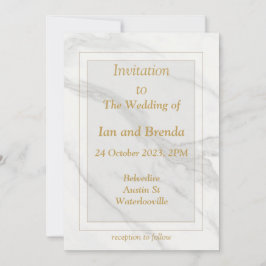 Convite de casamento marmorizado minimalista simpl