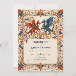 Convite de Casamento Medieval, Manuscrito Antigo