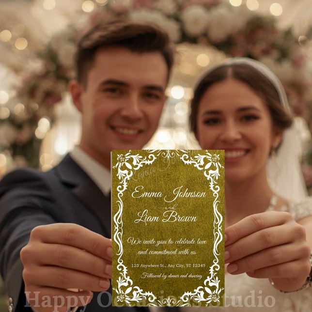 Convite de Casamento Mexicano Verde Rústico (Criador carregado)
