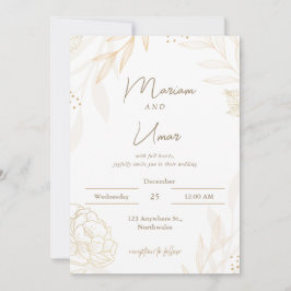 Convite de Casamento Minimal Chic – Modelo Editáve