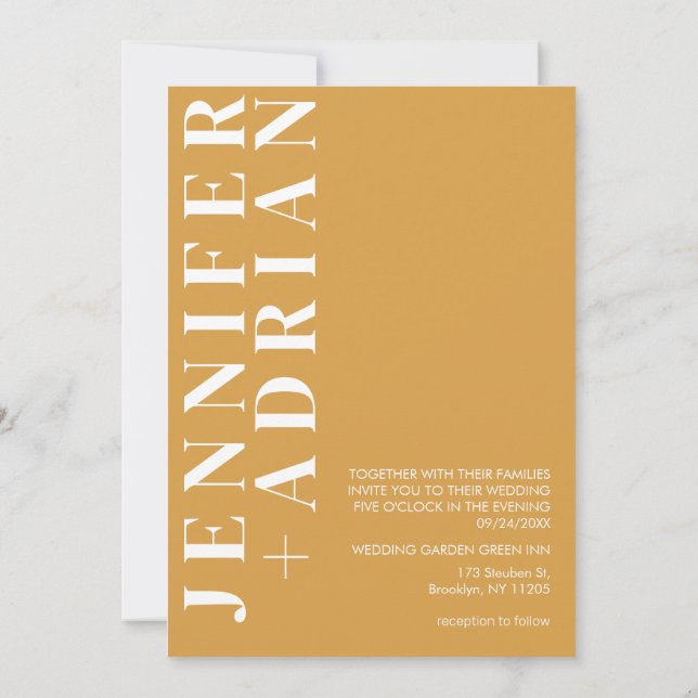 Convite de Casamento Minimalista (Verso)