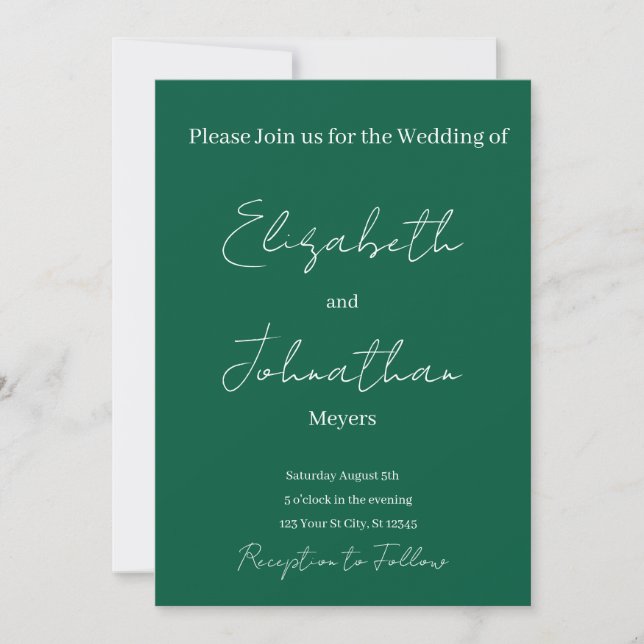 convite de casamento minimalista (Frente)