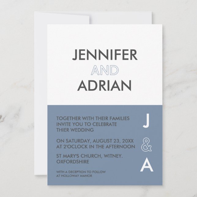 Convite de Casamento Minimalista (Verso)