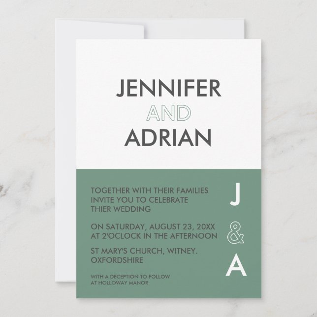 Convite de Casamento Minimalista (Verso)