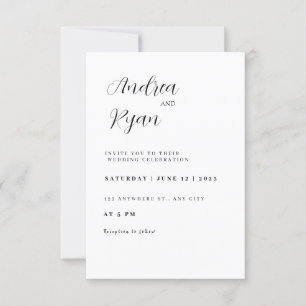 Convite de casamento minimalista