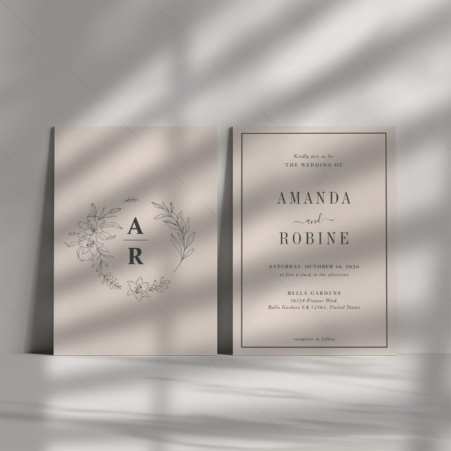 Convite de Casamento Minimalista (Criador carregado)