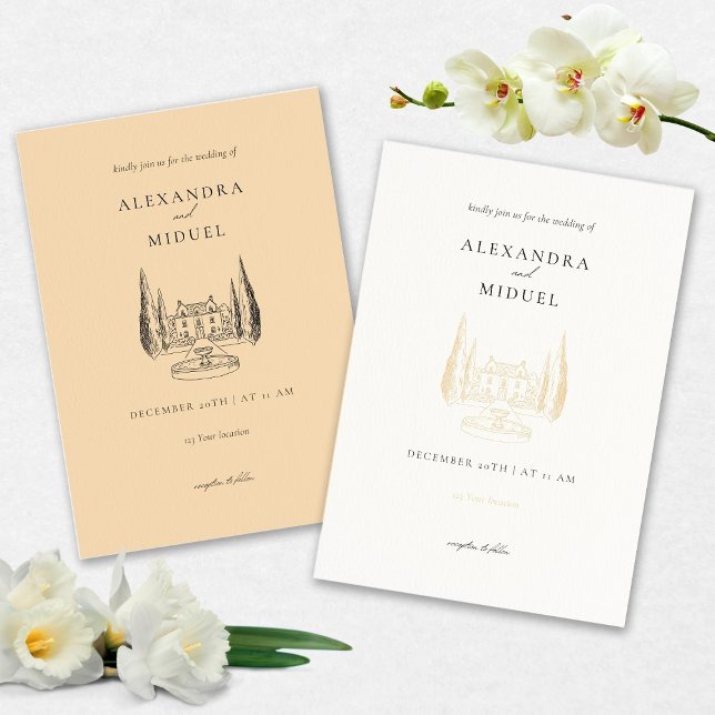 Convite de Casamento Minimalista (Criador carregado)