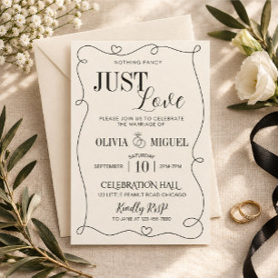 convite de casamento minimalista