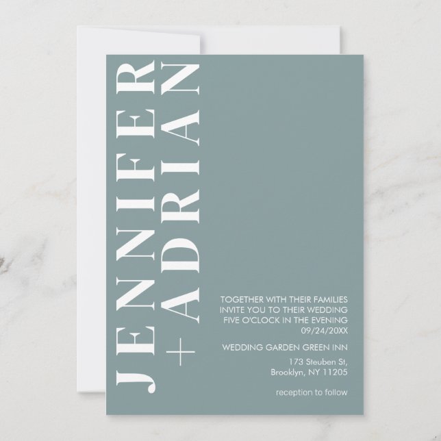 Convite de Casamento Minimalista (Verso)