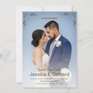 Convite de casamento minimalista