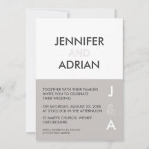 Convite de Casamento Minimalista