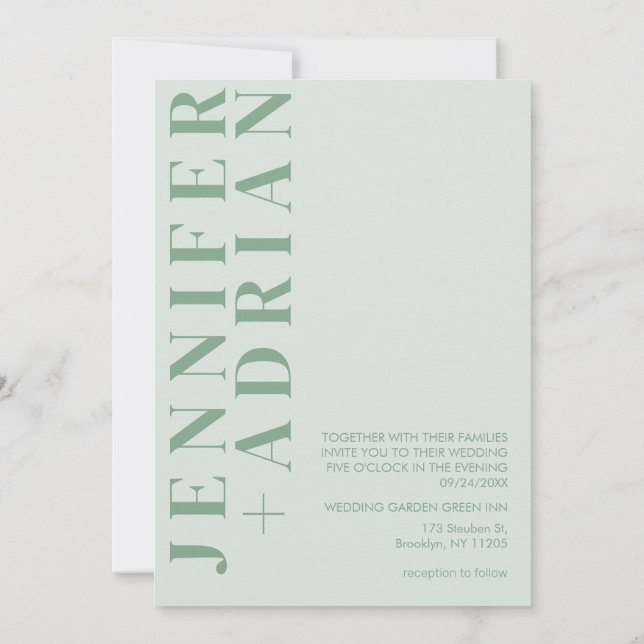 Convite de Casamento Minimalista (Verso)