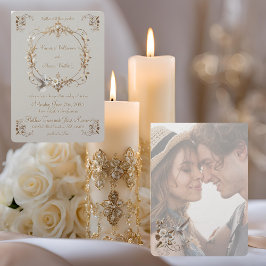 Convite de Casamento Minimalista Beija-Flor Branco